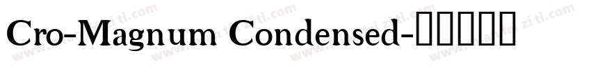Cro-Magnum Condensed字体转换